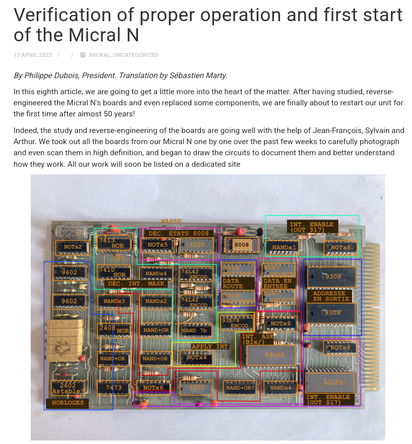 Exemple de publication autour du projet ALPHANUM