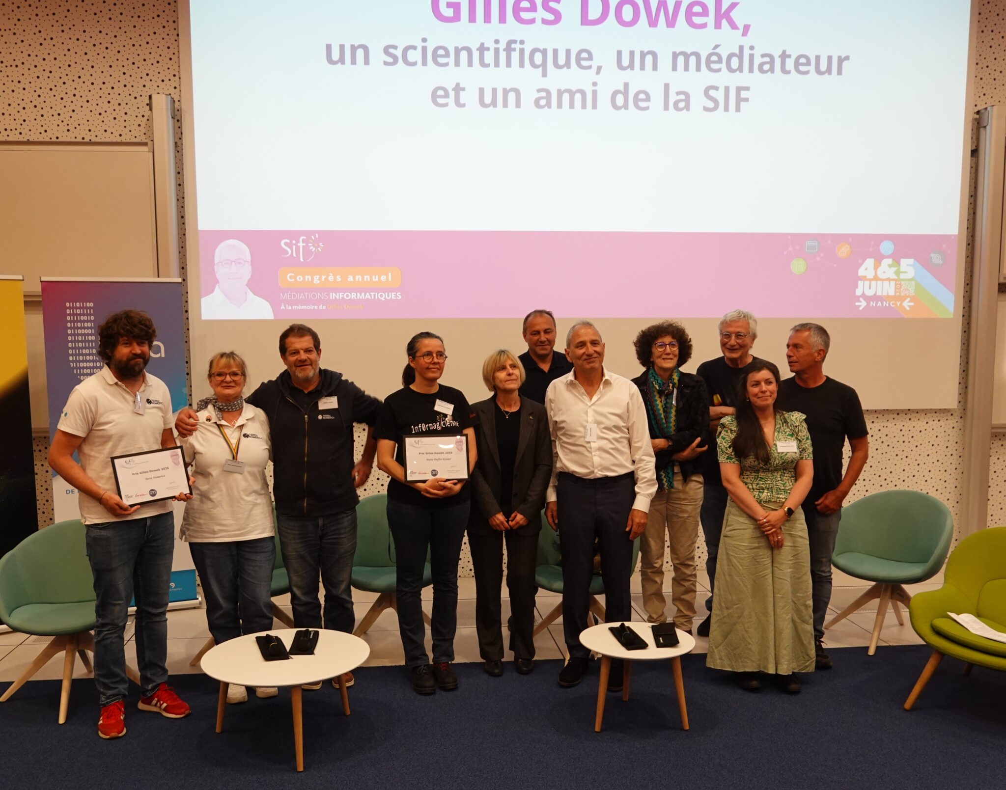 Remise du Prix Gilles Dowek de médiation en informatique à Terra Numerica